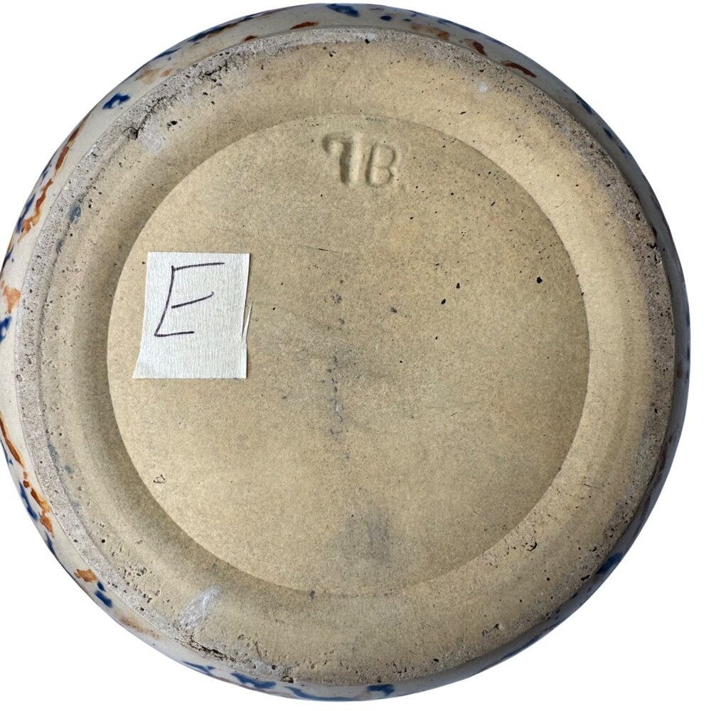 Redwing Spongeware Stoneware Bowl Speckled Vintage 7" Diameter Crock Farmhouse E - Picture 11 of 11